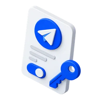Telegram membership card with a subscription and access key