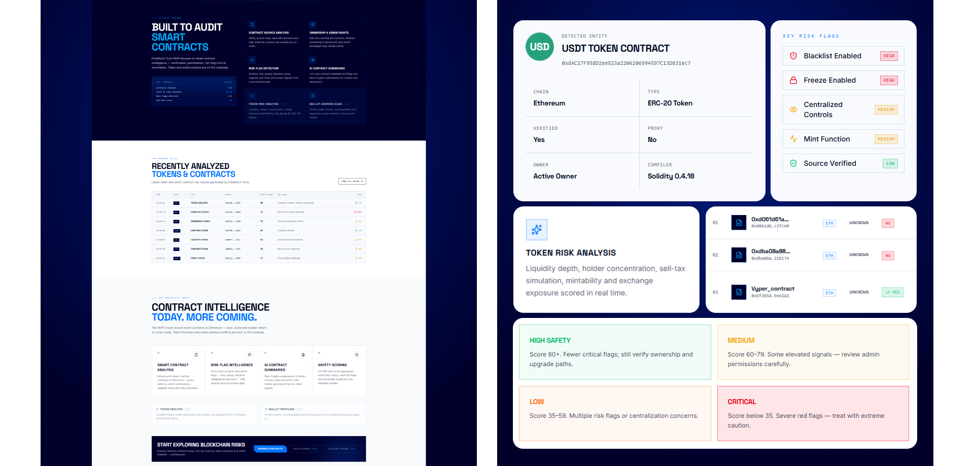 AI-powered Web3-платформа для анализа токенов и смарт-контрактов — скриншот интерфейса (2)