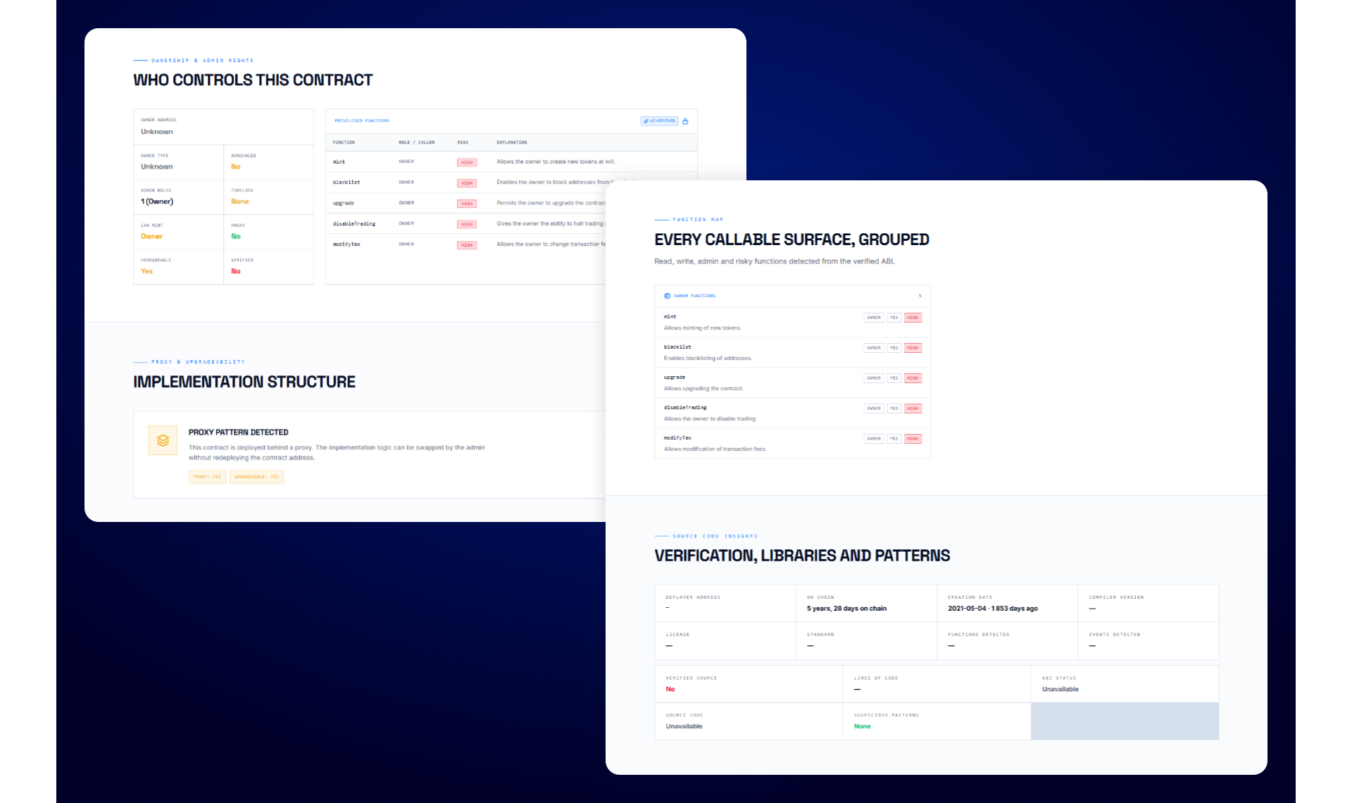 AI-powered Web3-платформа для анализа токенов и смарт-контрактов — скриншот интерфейса (6)