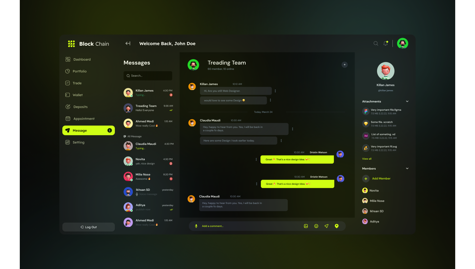 Dashboard для управления криптовалютным портфелем — скриншот интерфейса (4)