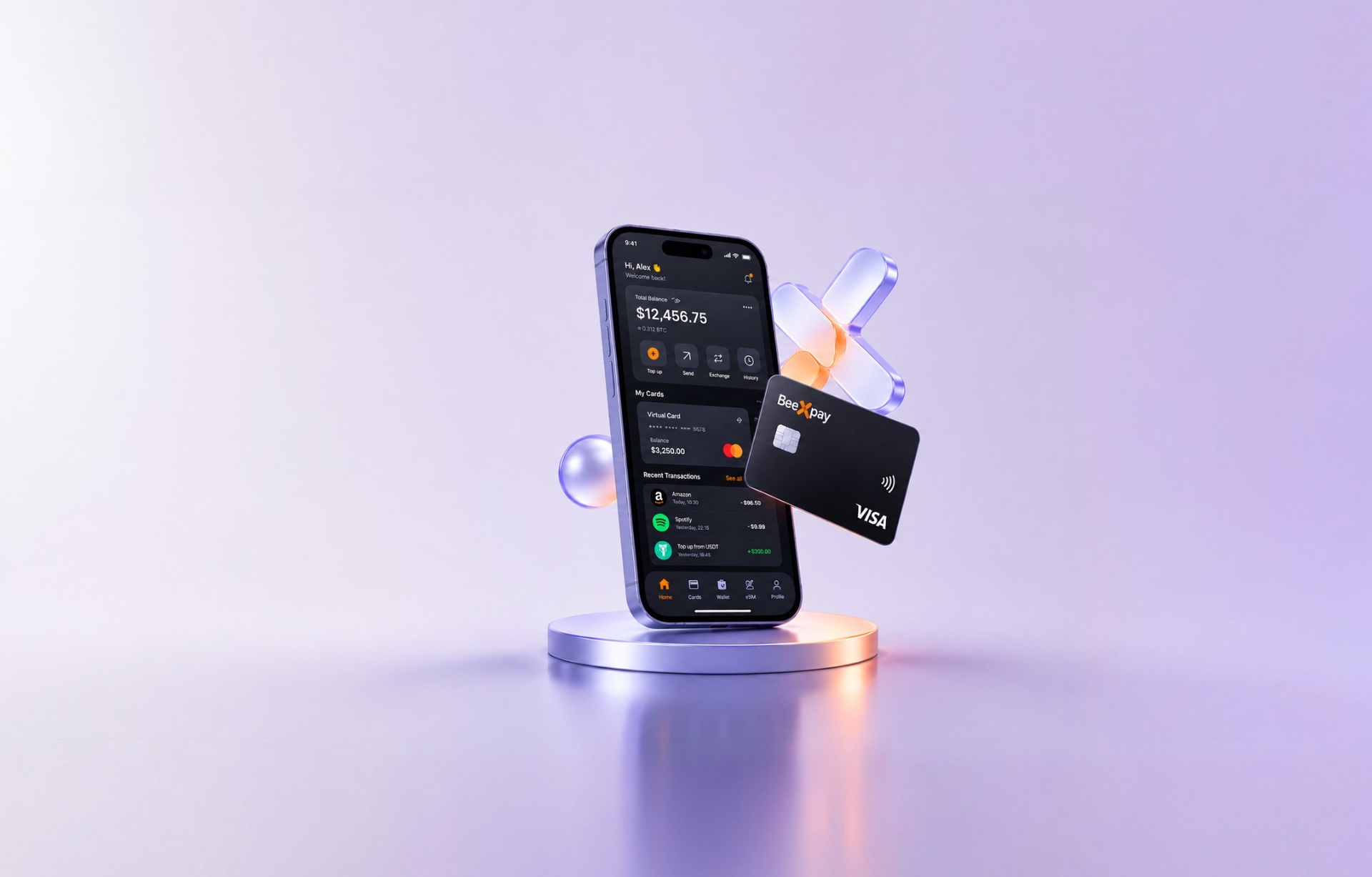 Криптобанкинг: карты, криптоактивы, платежи и eSIM — главное изображение кейса