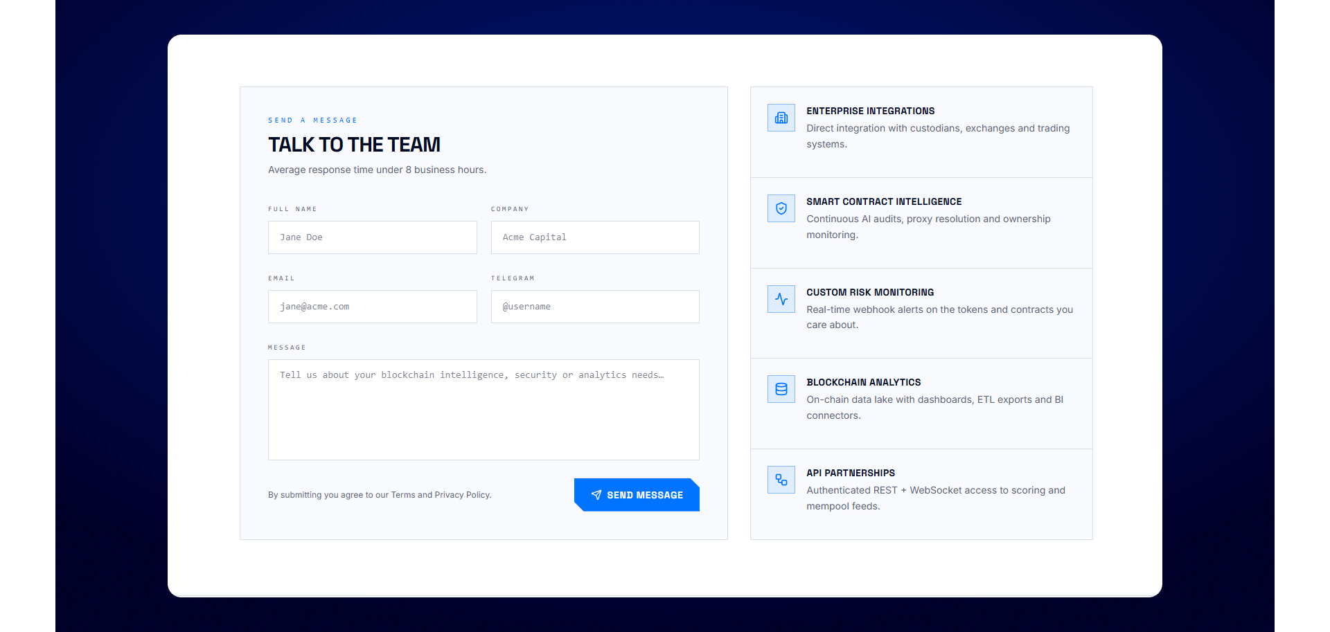 AI-powered Web3-платформа для анализа токенов и смарт-контрактов — скриншот интерфейса (8)